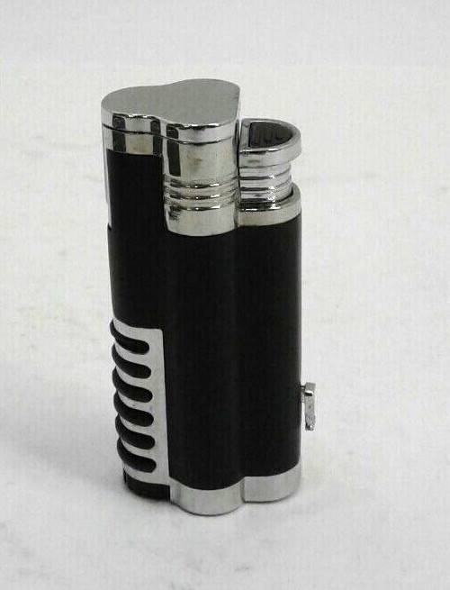 Prestige Cyclone Wind Resistant Triple Torch Cigar Lighter With Punch Cutter
