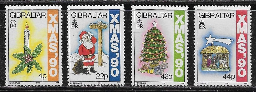 Gibraltar Scott #'s 581 - 584 MNH