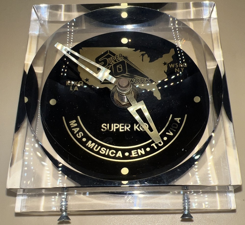 Vintage Advertising Clock from Super KQ network KSKQ WORKS