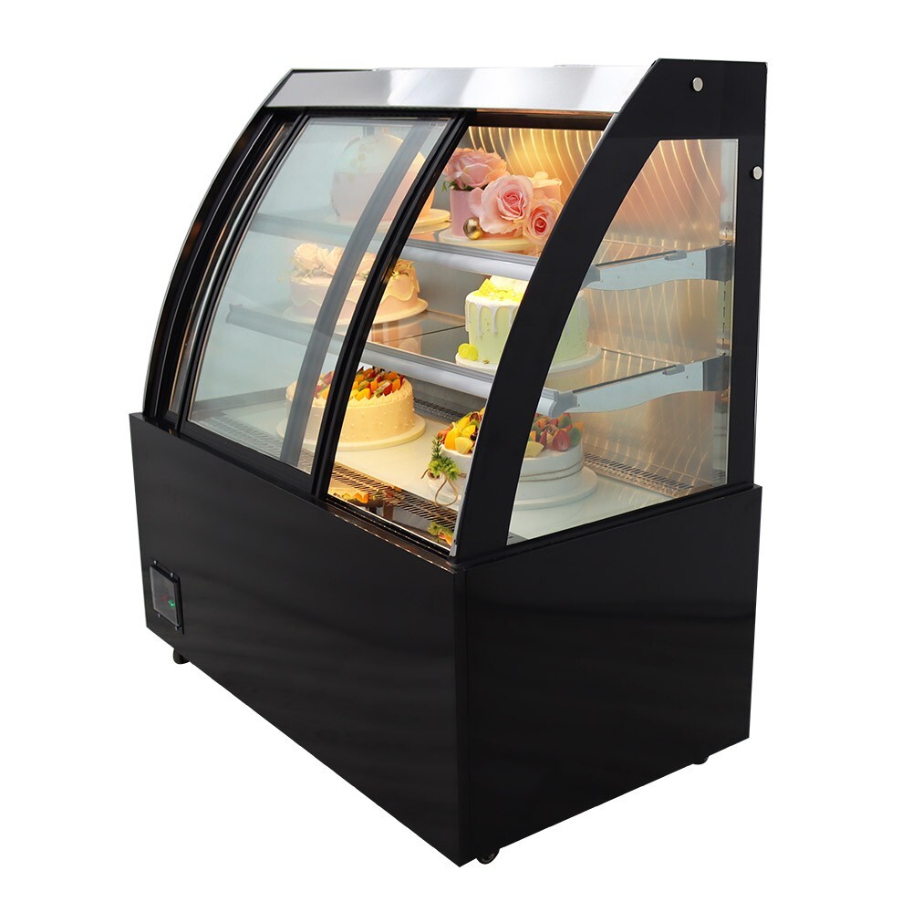 220V Floor-to-Ceiling Refrigerated Display Cabinet w/Demist Function Front Open
