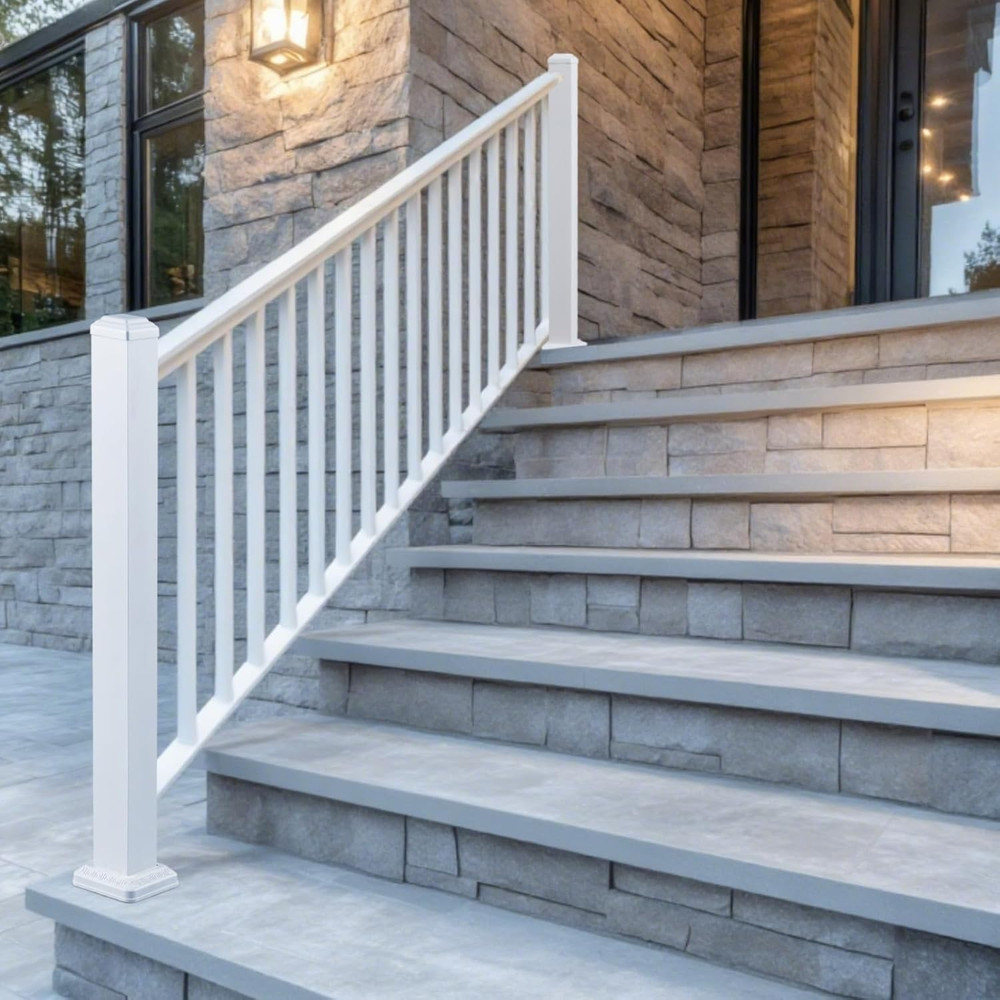 Heavy Duty Aluminum Deck Post Kit 39" - Rust-Proof, White, 36" Height