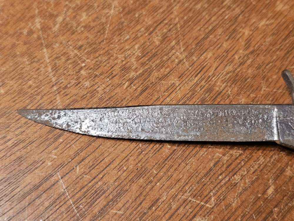PIC Solingen Germany Stag Handle Fixed Blade Hunting Knife w/ Sheath Needs Work