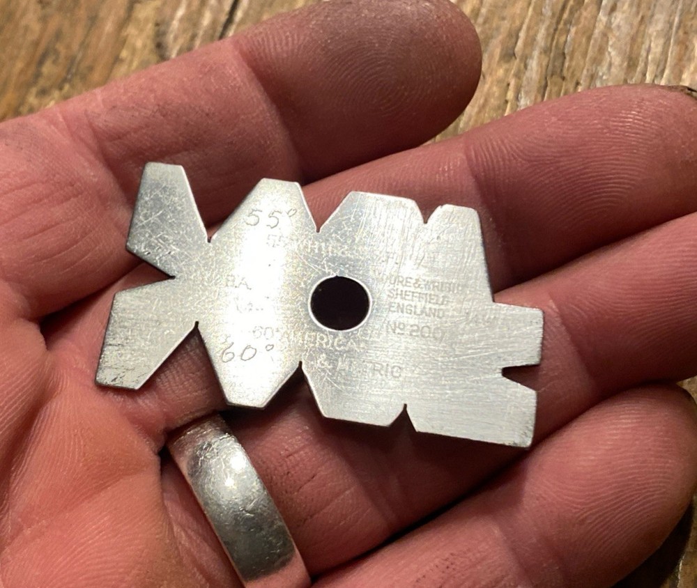 VINTAGE MOORE & WRIGHT No 200 THREAD & SCREW GAUGE ENGINEERING LATHE OLD TOOLS