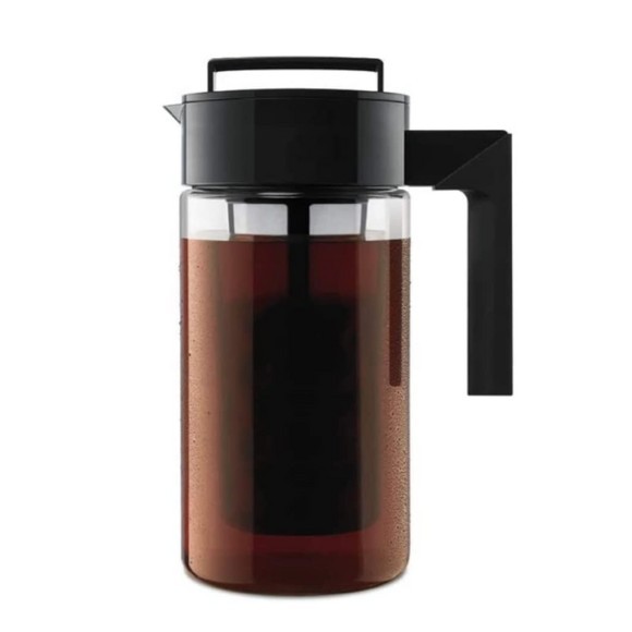 Cold Brew Coffee Maker Pitcher 1L Glass Iced Coffee Tea Maker w/ Filter Lid