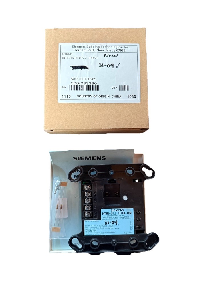 Siemens HTRI-D Dual Input Addressable Interface Module - New In Box