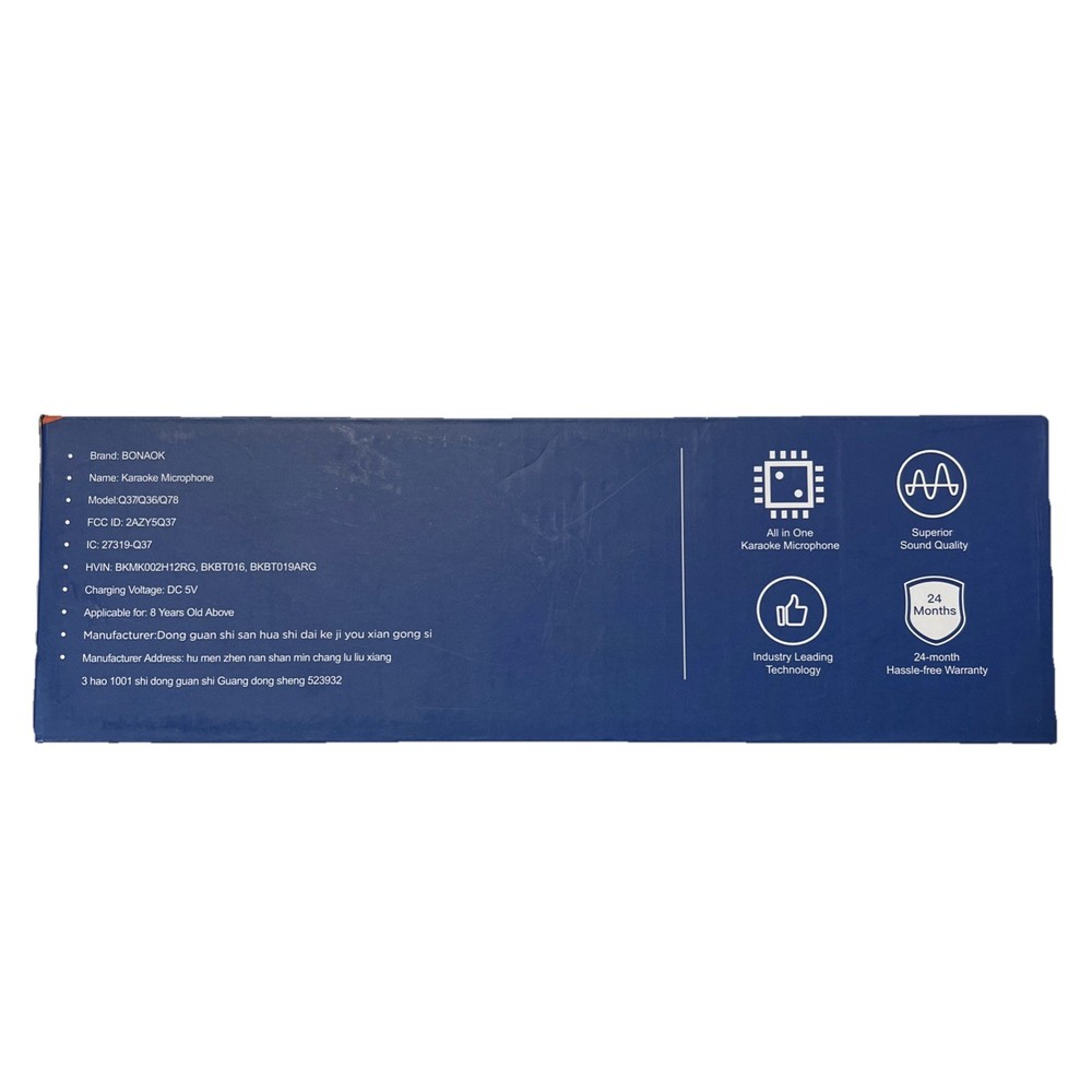BONAOK Wireless Bluetooth Karaoke Microphone Rose Gold