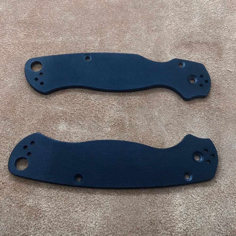 Spyderco Paramilitary 2 Scales ~ Authentic Black G-10 BLK6