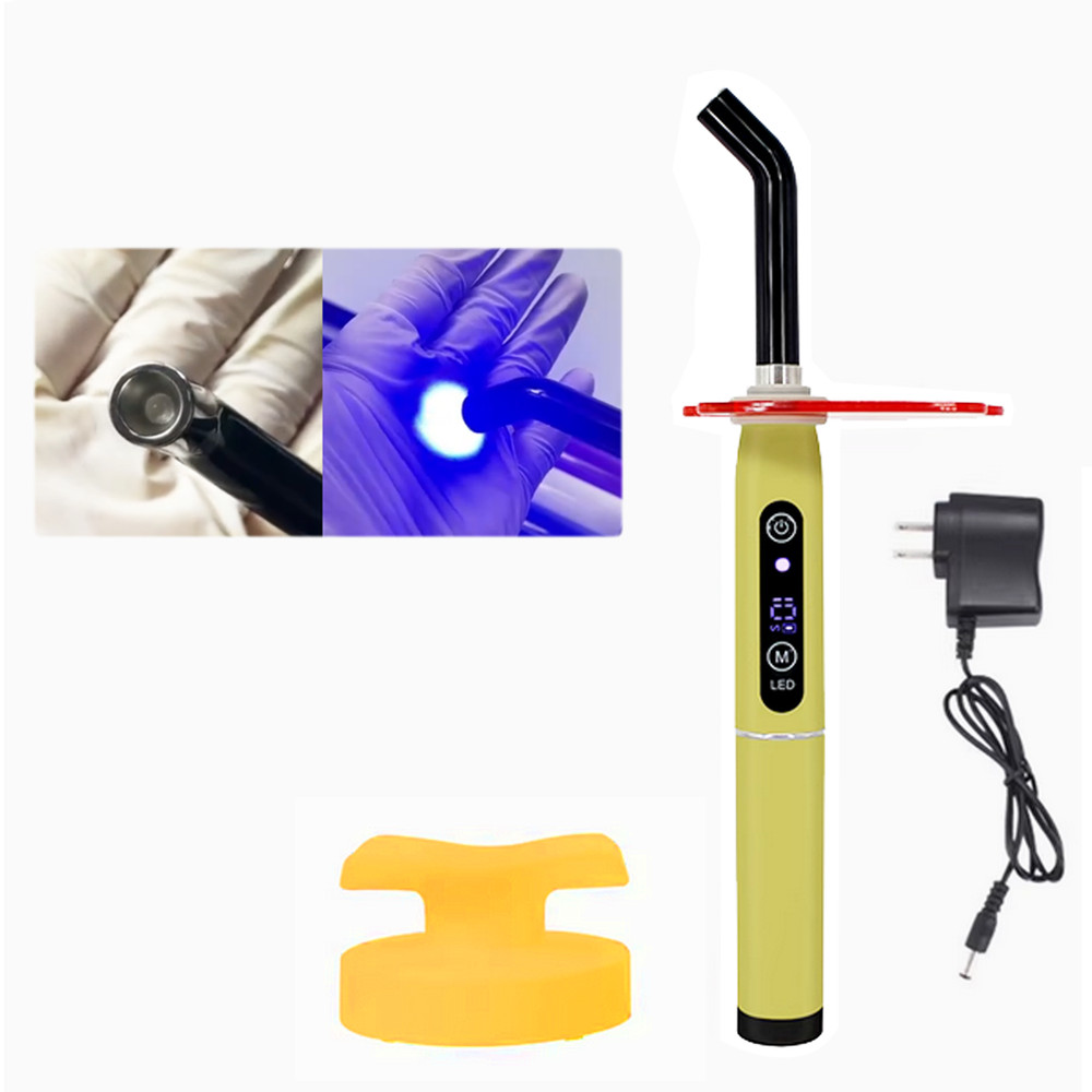 Dental Wireless Cordless LED Cure 1 Second Curing Light Lamp 2000mw US/EU Plug