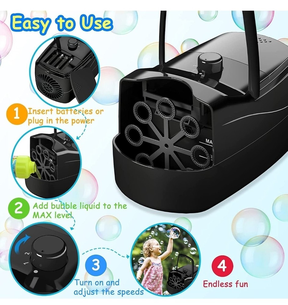 Bubble Machine, Automatic Blower Electronics Maker for Black