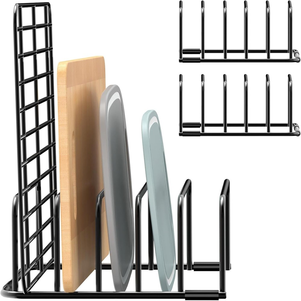 Cutting Board Organizer, [2-Pack] Holder Rack Baking 2pc Black