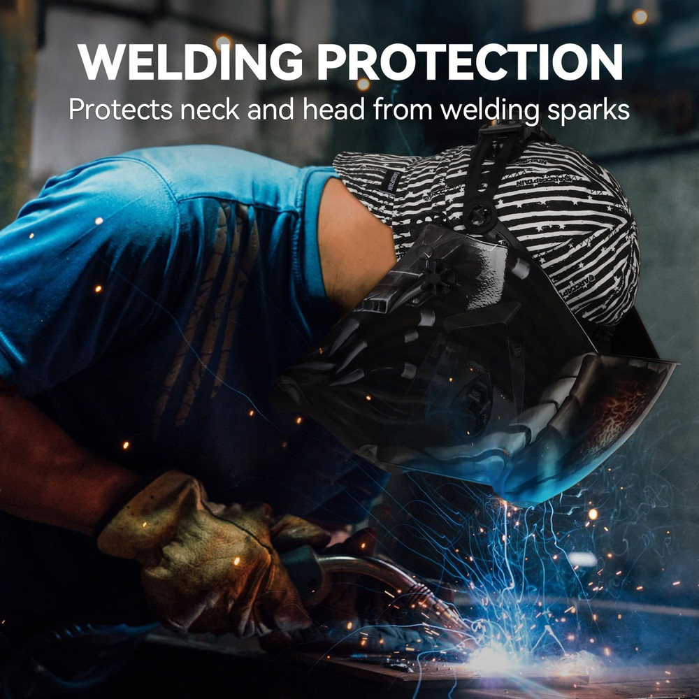 Reversible Welding Cap, 8 Panel Protective Welders Cap, 10 Oz Fireproof Cotton C