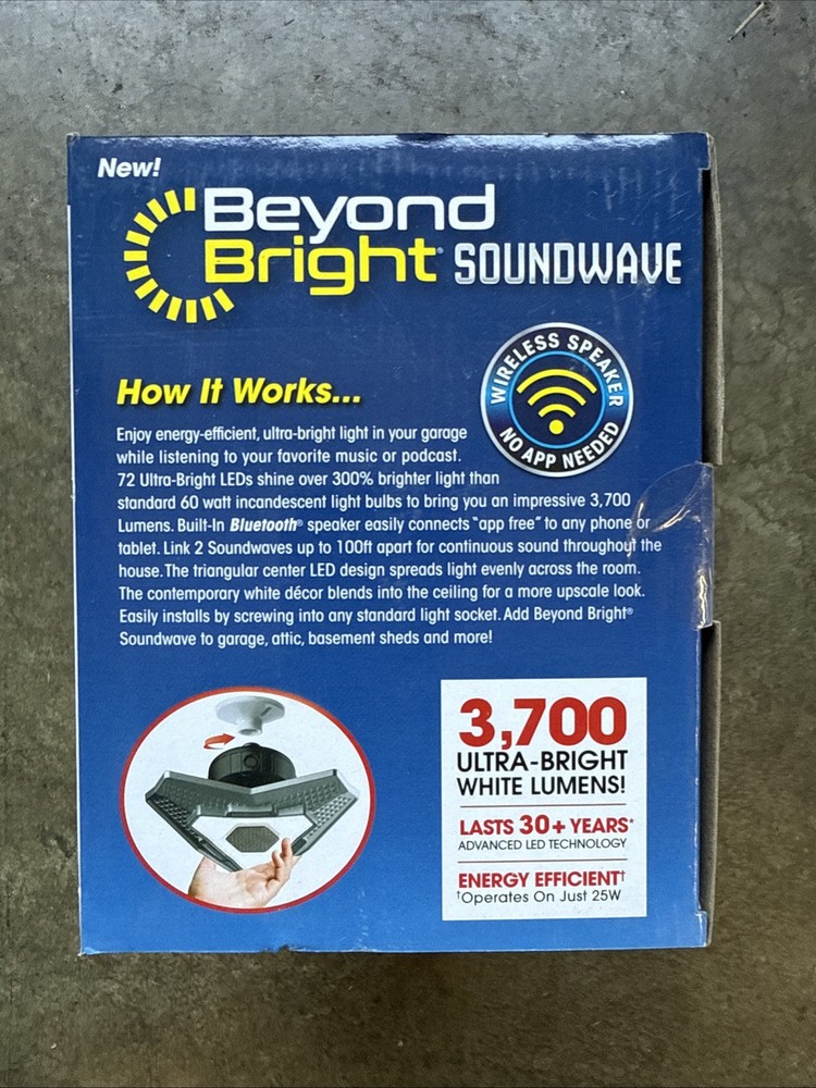 Bright Light Screws Into Light Socket with Built-In Bluetooth Speaker