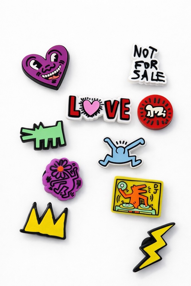 Keith Haring - Set Shoe Charms croc decoration 10 Pc Set
