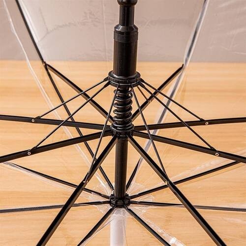 Clear Umbrella Transparent Dome Waterproof Windproof Long Handle Rain Umbrella