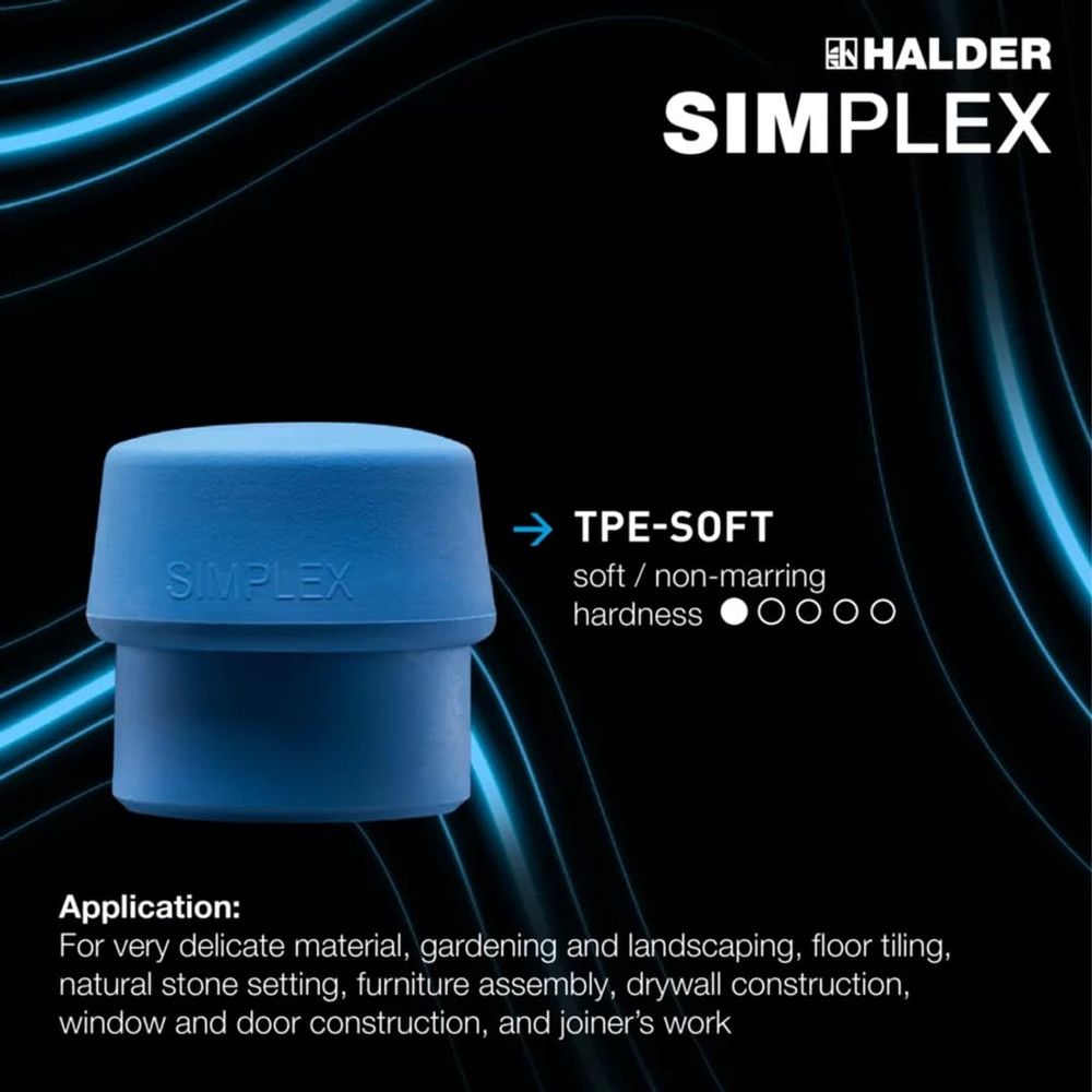 Simplex Soft-Faced Mallet, Medium-Hard Superplastic Insert, Tpe–Soft Insert, Lig