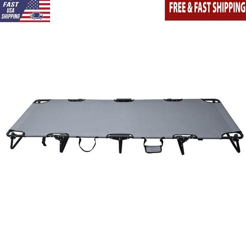 Folding Camping Cot Portable Easy Setup Low Profile Compact Outdoor Sleeping New