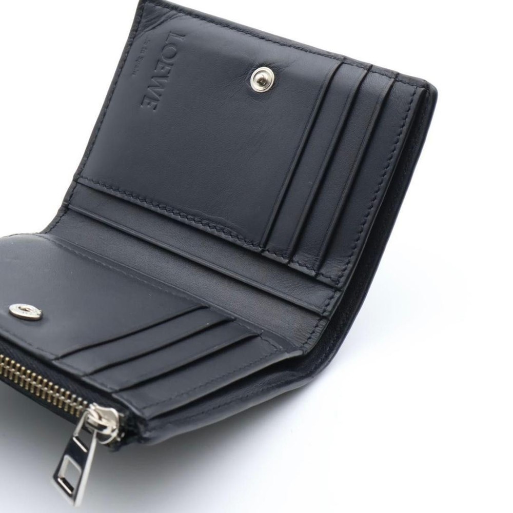 LOEWE Two-Fold Wallet Leather Black Anagram