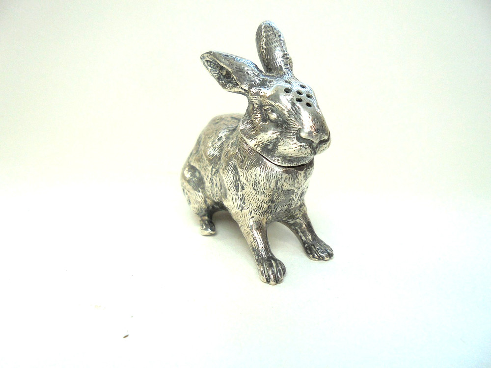 Sterling Silver Rabbit / Hare Pepperette Figure