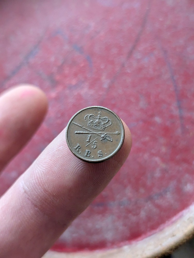 Denmark 1842 1/5 Rigsbankskilling