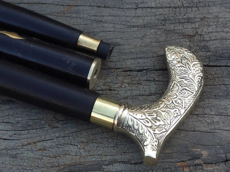 Luxury Victorian Walking Cane – Solid Brass Handle
