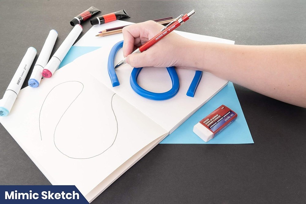 Pacific Arc Flexible Curve 24" with Inking Edge, for Drawing, Pattern Making