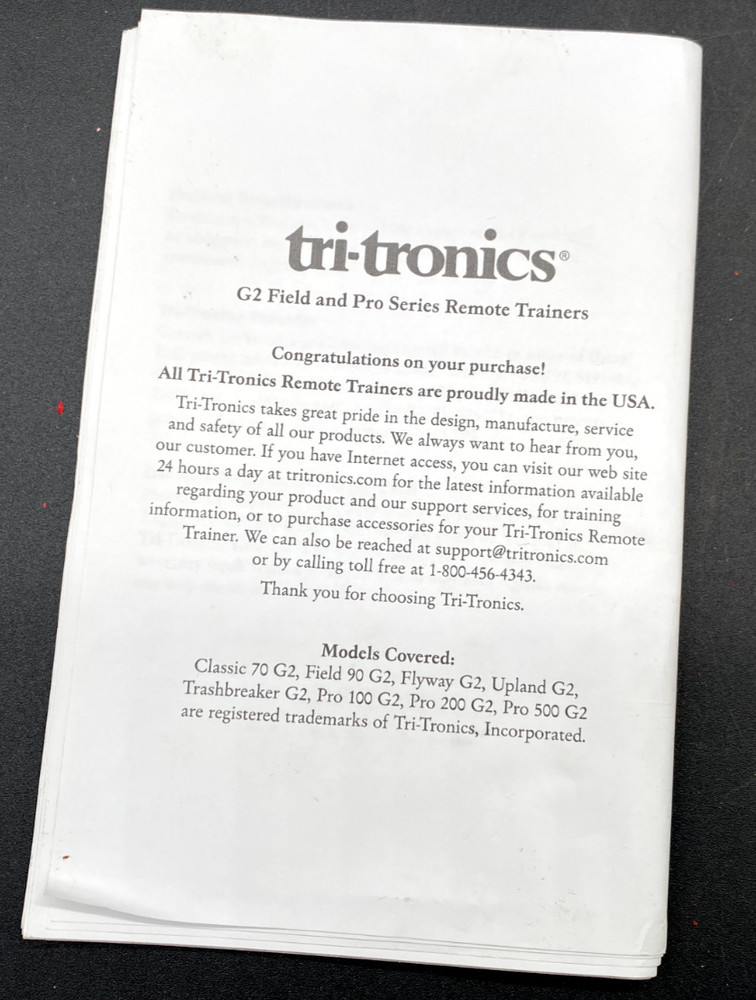 TRI - TRONICS FLYWAY G2 REMOTE DOG TRAINER SYSTEM TRANSMITTER RECEIVER KIT