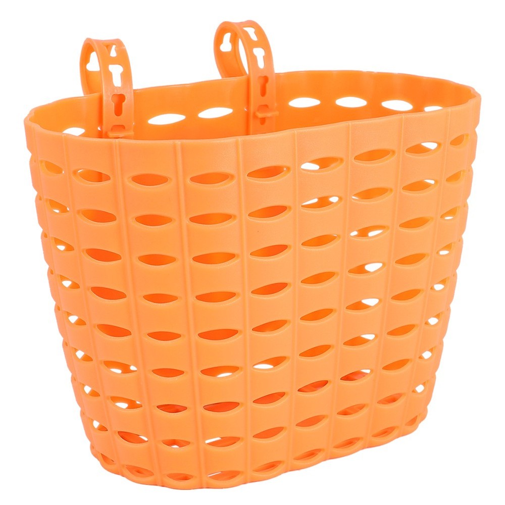 Plastic Kids Bike Storage Basket: Front Handlebar Basket with Easy Strap