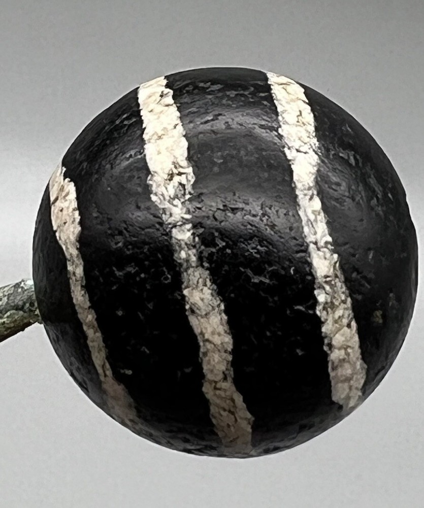 Ancient Burmese pyu Agate Bead Eached Decorated Agate Bead Amulet