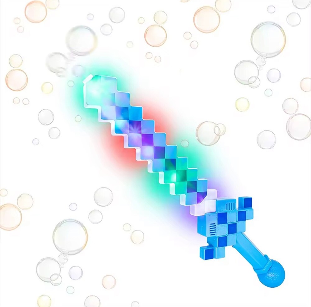 Light Up Bubble Diamond Pixel LED Sword With Sound