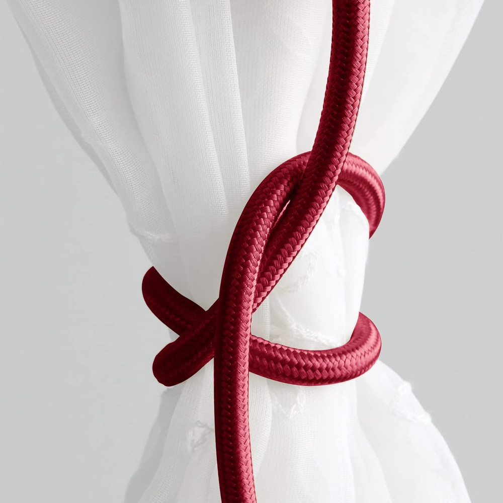 2 Pieces Christmas Curtain Tiebacks Clips Creative Window Drape Twist Tie Backs