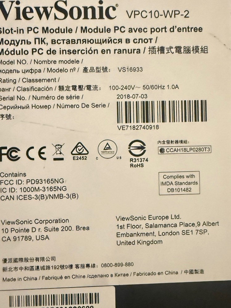 ViewSonic Vpc10-wp-2