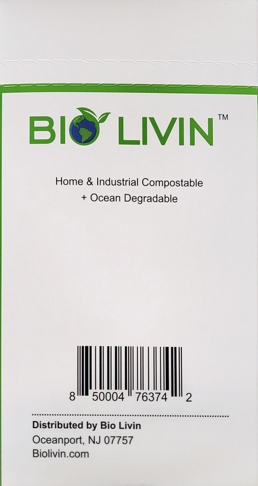 100 Straws Individually Wrapped 100% Plant-Based Compostable - Biodegradable