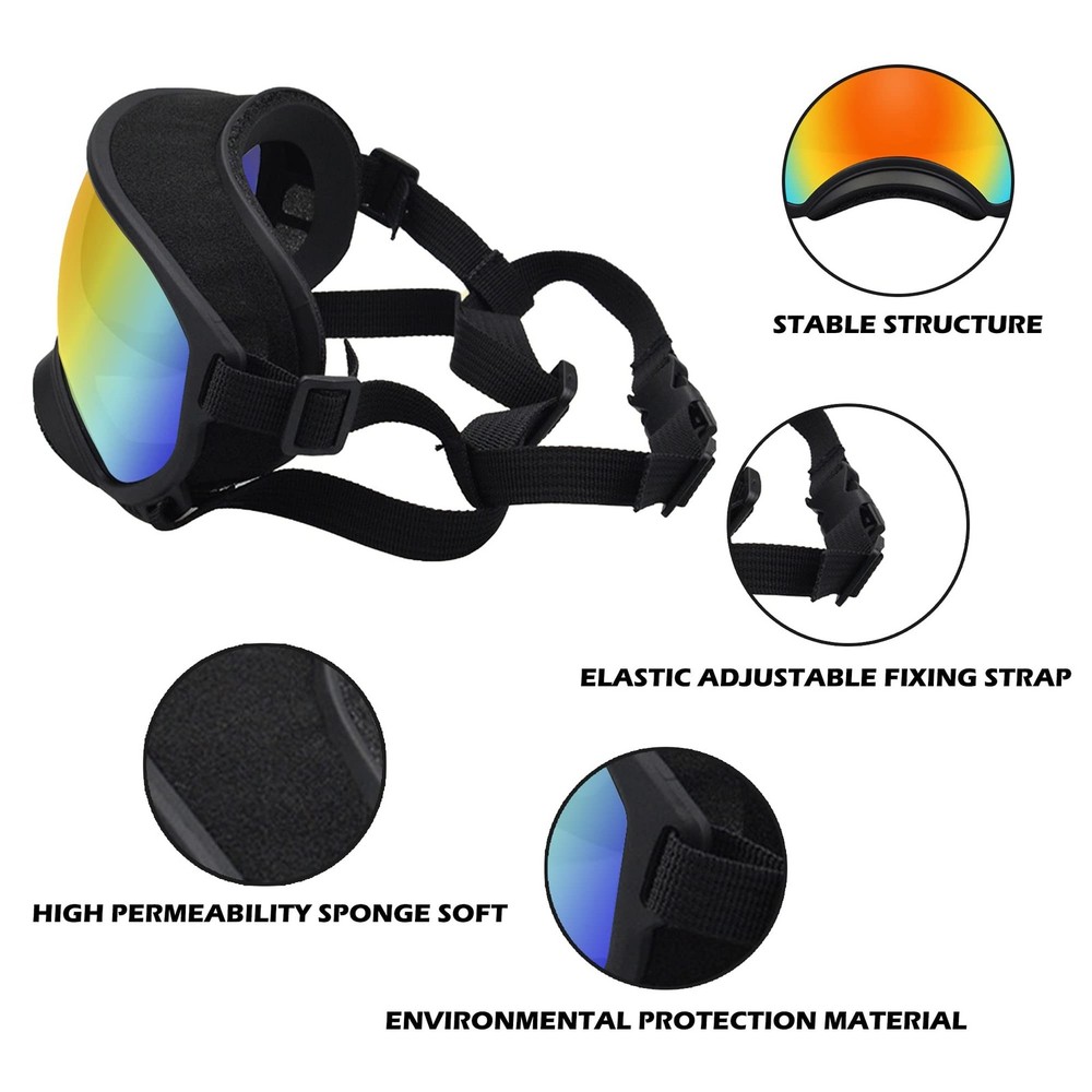 Large Dog Sunglasses with Adjustable Strap UV Protection, Winproof, Suitable ...