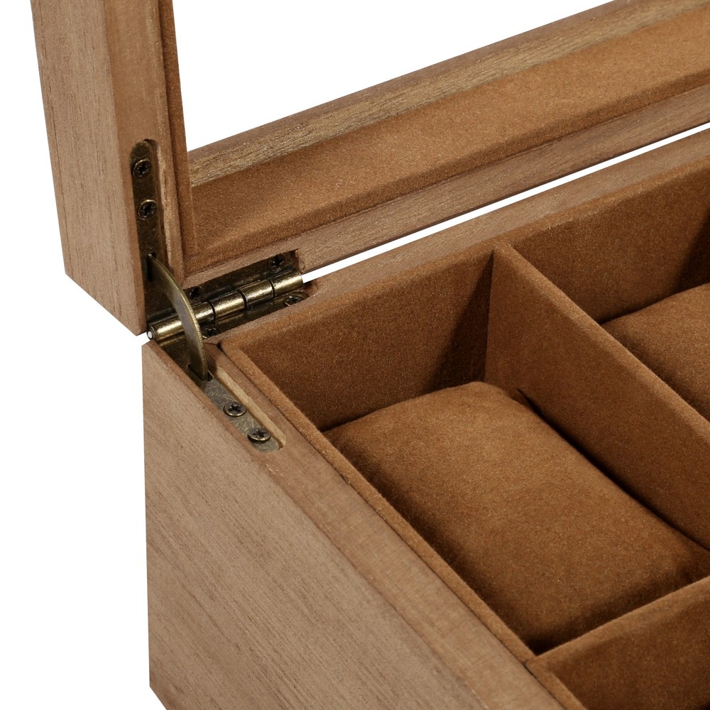 10Slots Watch Box Holder Solid Wood w/lear Top Jewelry Storage Display Case GIFT