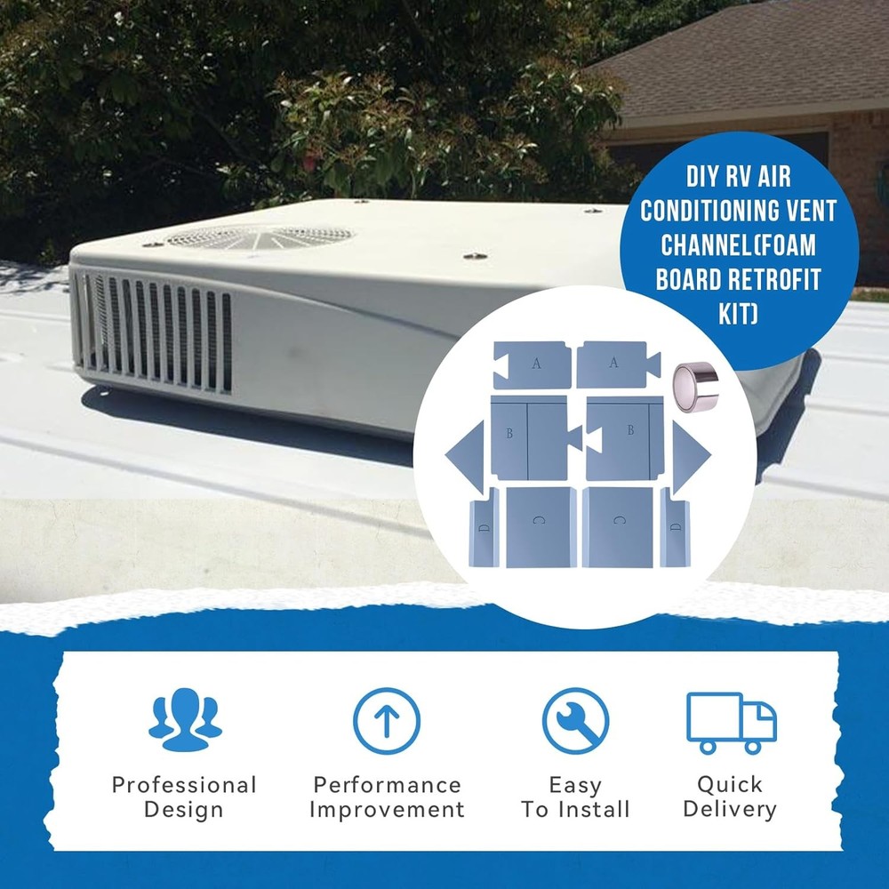 A/C Upgrade Modification Kit For Dometic RV Dometic Brisk Air 2, EVO, Blizzard