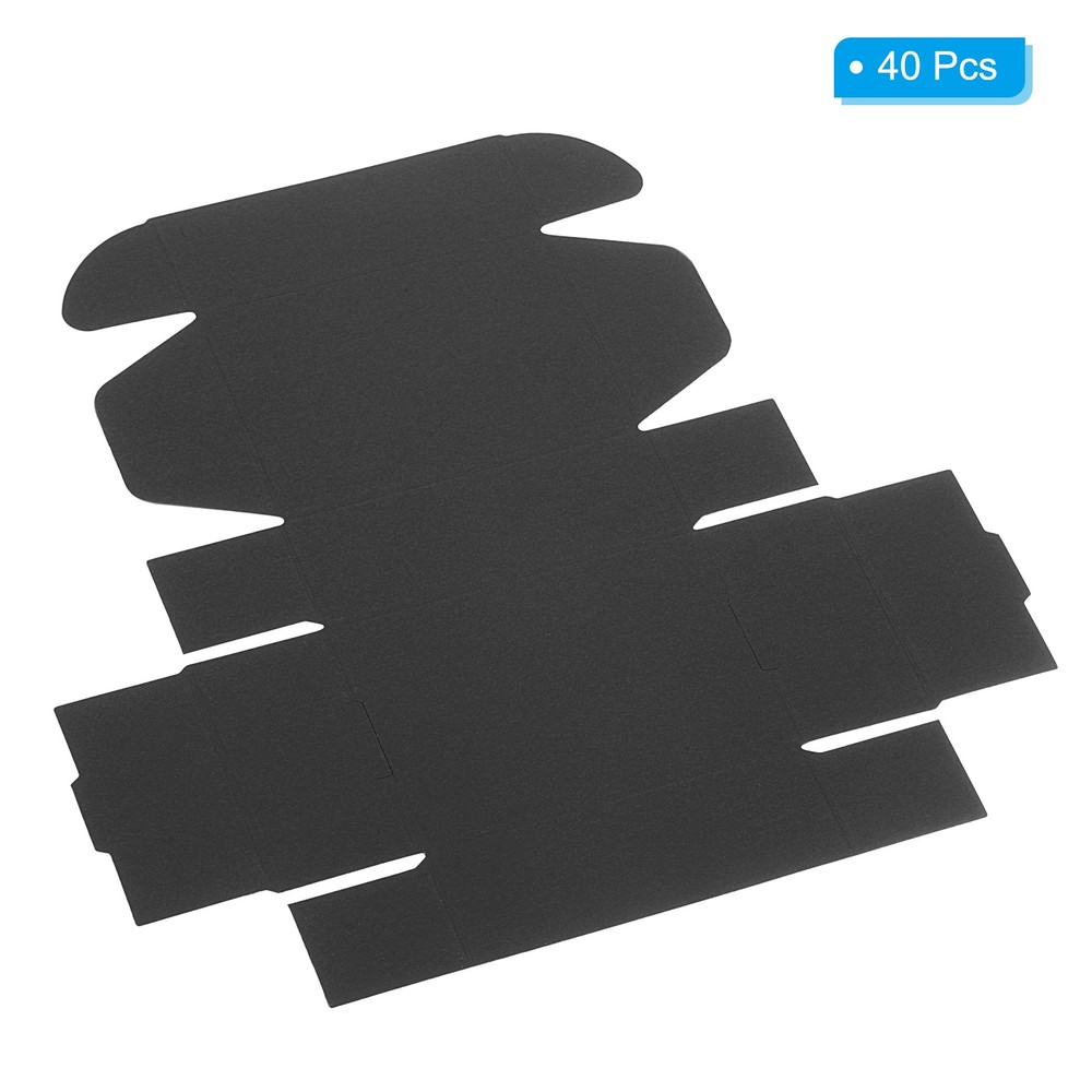 3.3x2.4x1.2" Paper Soap Box, 40 Pack Soap Boxes Rectangle, Black