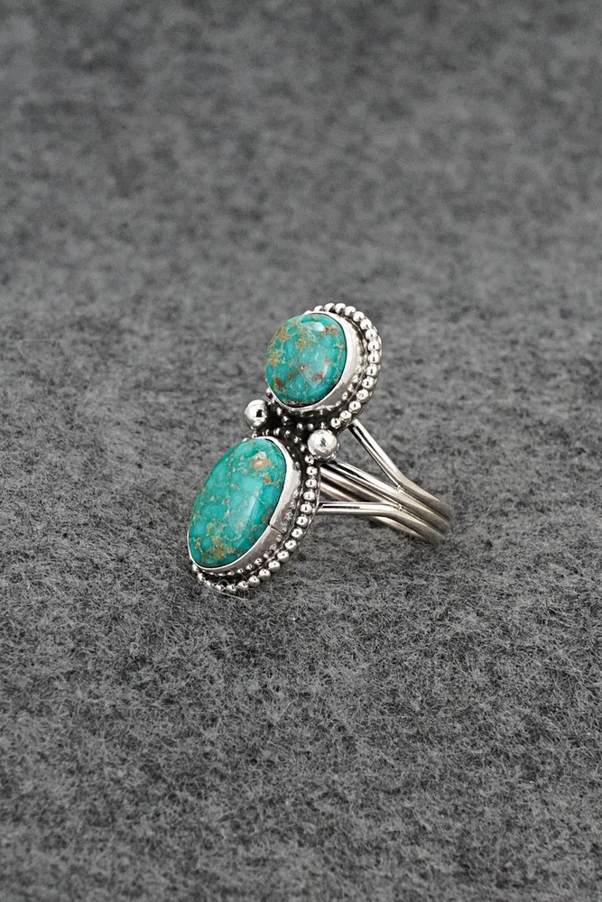 Turquoise & Sterling Silver Ring - Eugene Gruber - Size 7