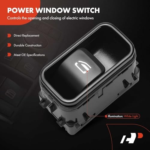 Front Passenger Power Window Switch Replacement for 19-21 Mercedes Sprinter