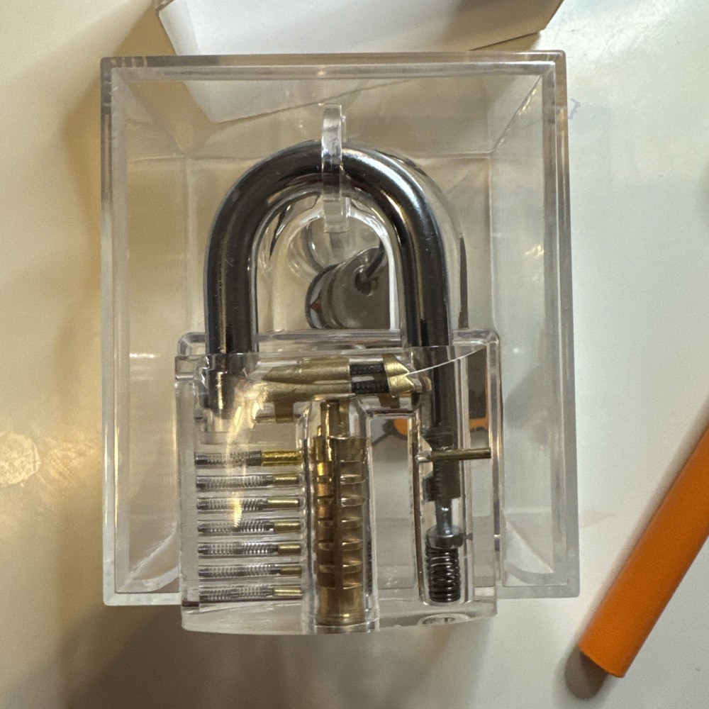 CURIOSITY BOX Lock, Key, Keychain, Plastic Box and Hammer