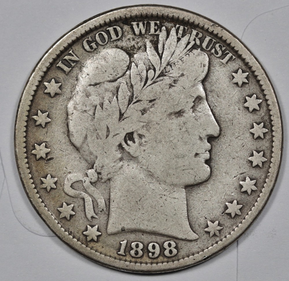 1898 Barber Half Dollar.  Nice Fine.  211558