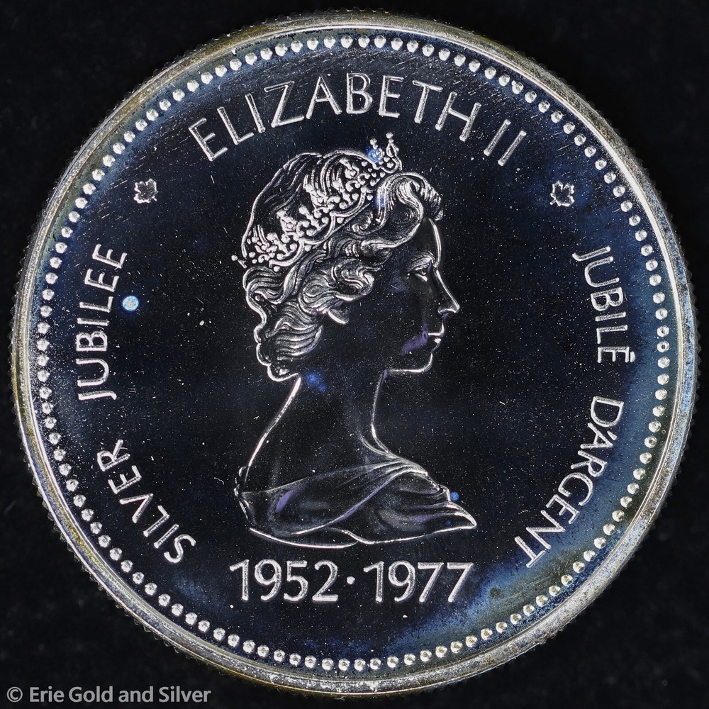 1977 $1 Canada Elizabeth II Silver Jubilee Commemorative Dollar