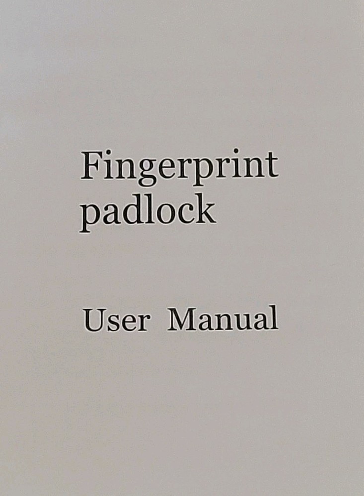 New Fingerprint Padlock, Waterproof