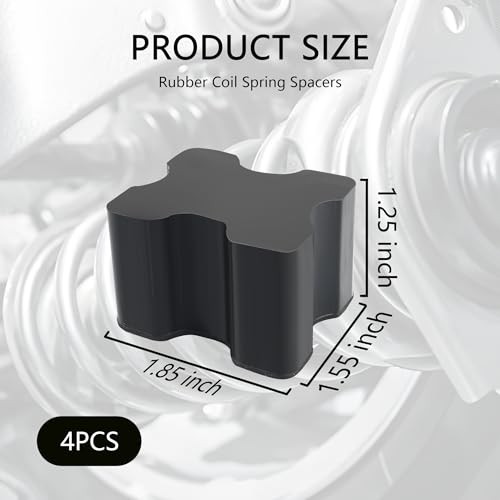 4PCS Rubber Coil Spring Spacers,Heavy Duty Front Coil Spring Booster Kit