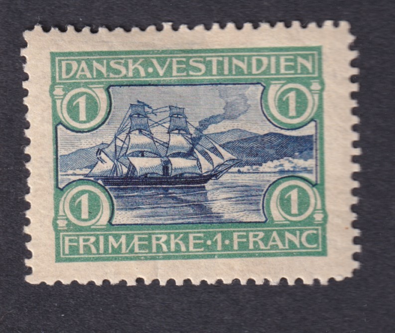 Danish West Indies 1905 ship 1f Mint light hinge