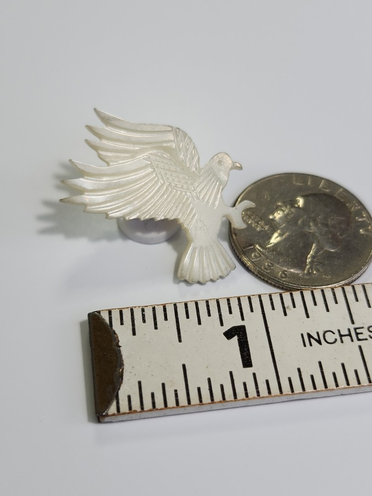 Hawk White Irridescent Color Lapel Pin