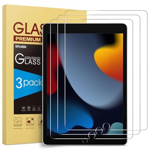 3 Pack Screen Protector Compatible with Ipad 9Th 8Th 7Th Generation