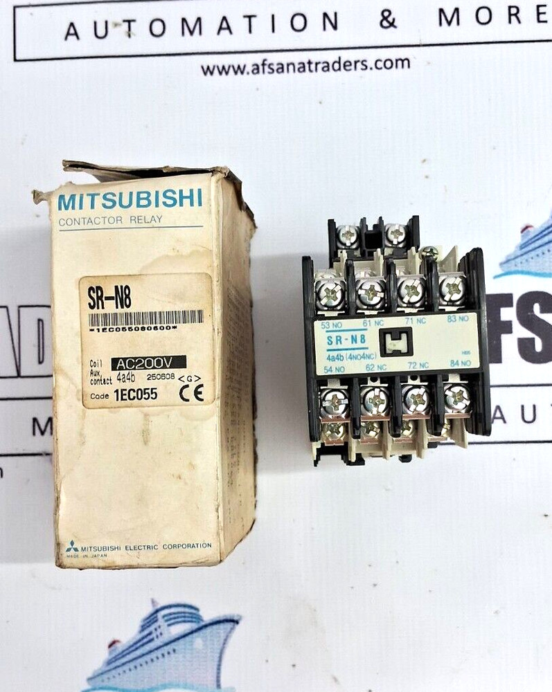 MITSUBISHI SR-N8 MAGNETIC CONTACTOR AC200V