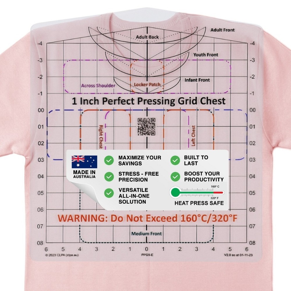 CLPA T-Shirt Ruler Guide — Full Shirt Placement