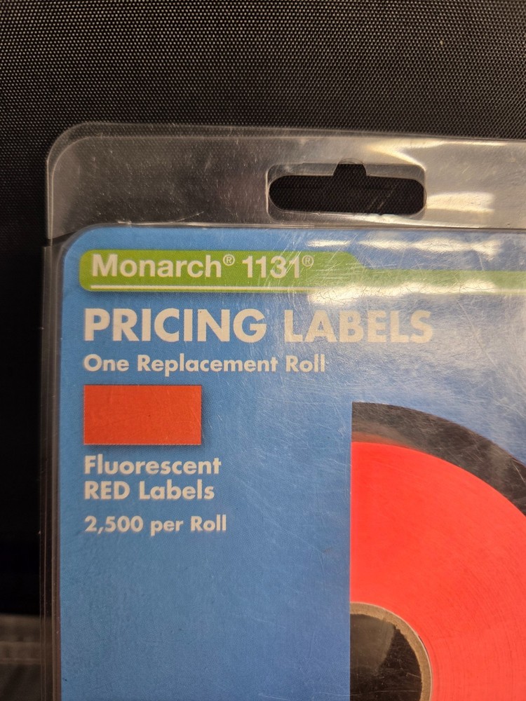 Monarch 1131 Pricing Label 2500 Per Roll One Replacement Roll Fluorescent Red
