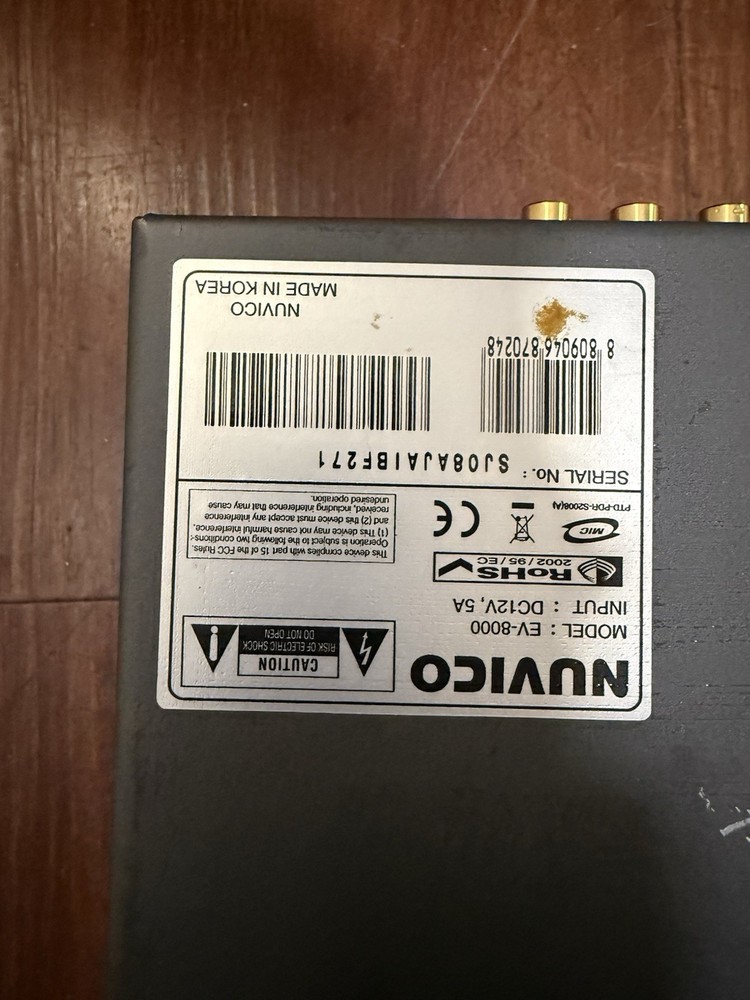 NUVICO PACK EV-8000 EVL-400 video recorders